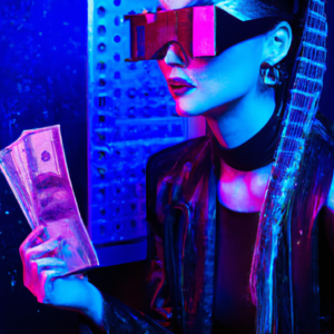 Woman Holding Money With Sunglasses