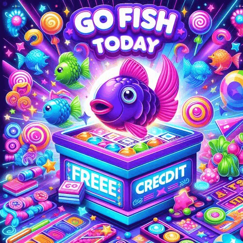 Go Fish Today Logo with purple fish