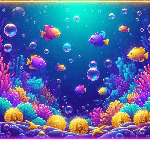 Crypto and fish game background