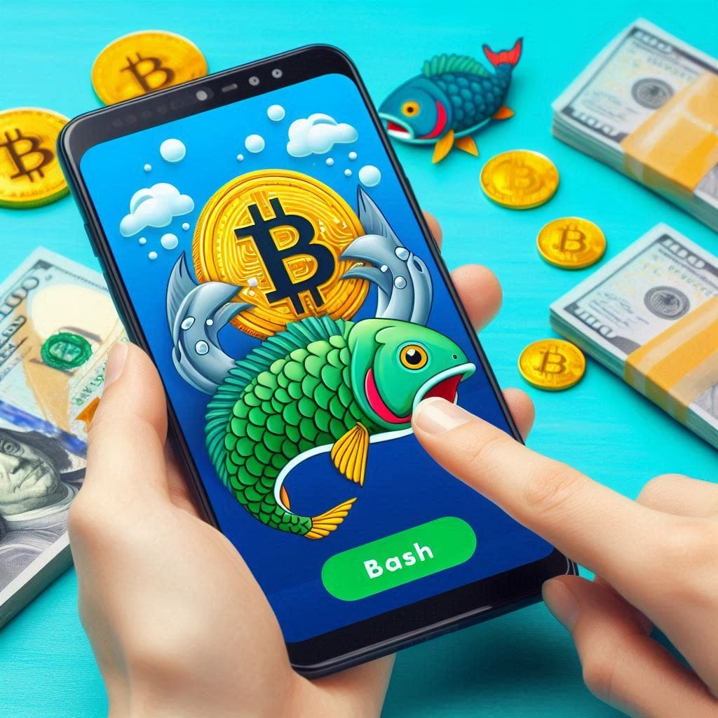 Cash App btc purchase with fish