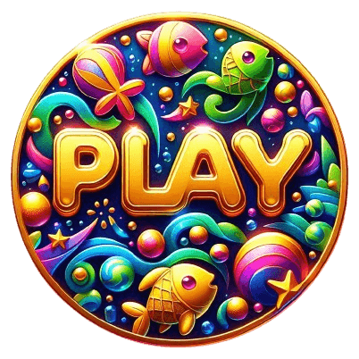 Fish game play logo