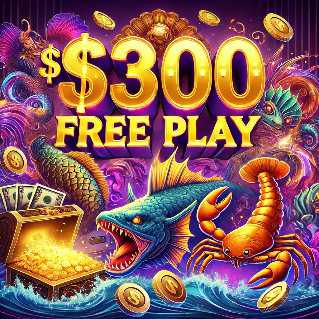 $300 free fish table game play promo